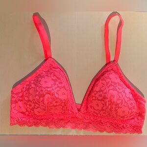 Gilly Hicks Hollister Neon Pink Lace Bralette S 2000s